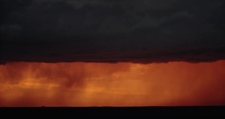 A view of lightning striking
