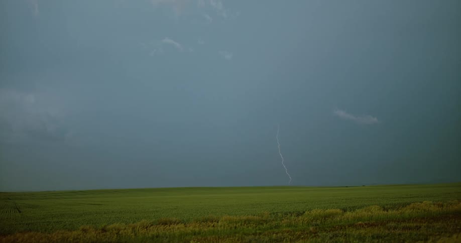 A view of lightning from a storm