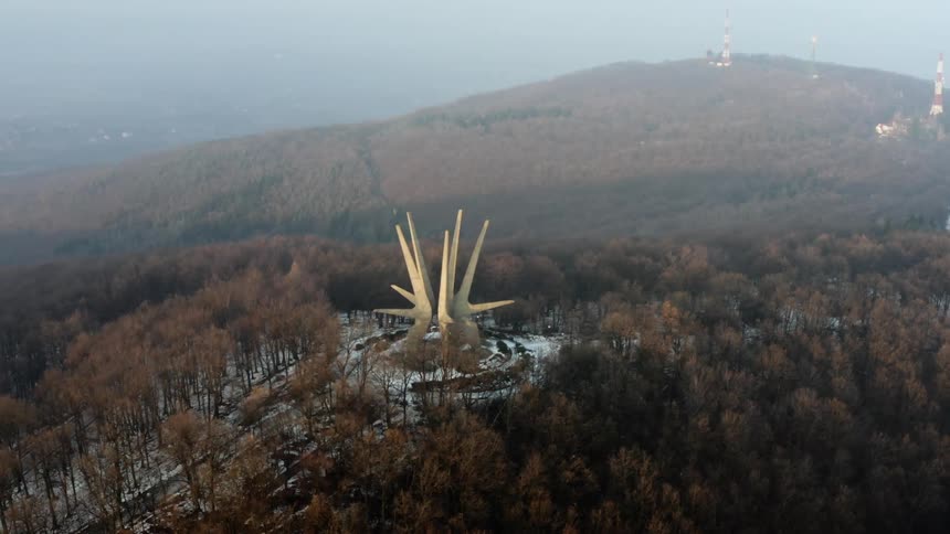 The Kosmaj monument in the hills of Koracica Serbia