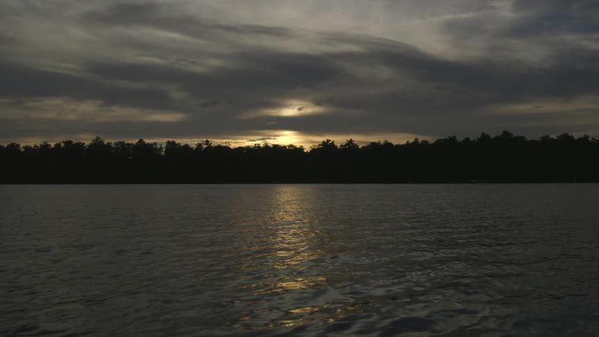 A lake at dusk