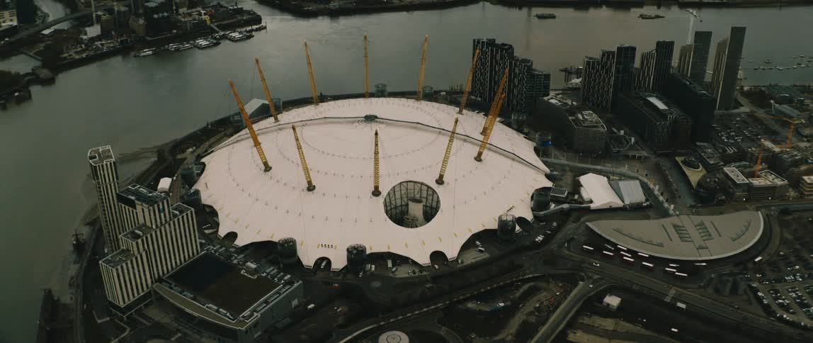 Aerial view of the O2 Arena London