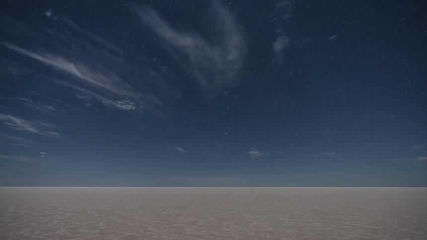 Clouds moving over the salt flats