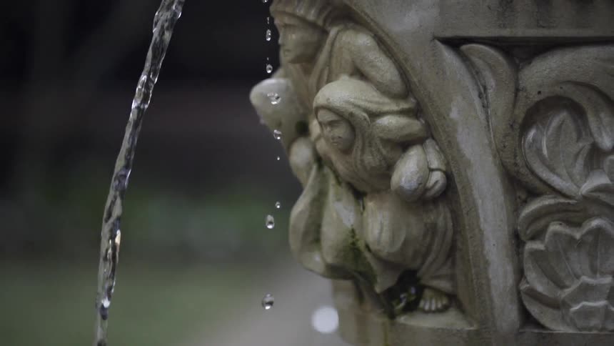 A water flow from fountain