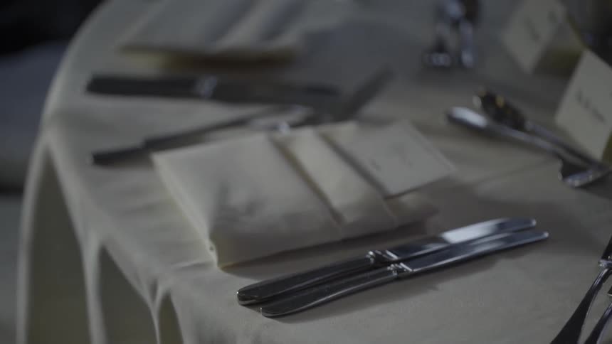 A table set for a formal dinner