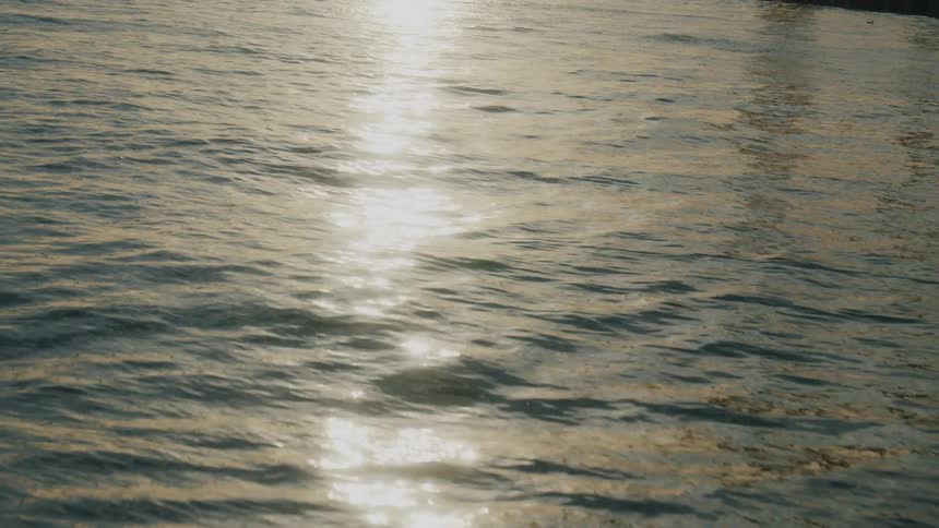 Sunlight reflected off a body of water in the daytime