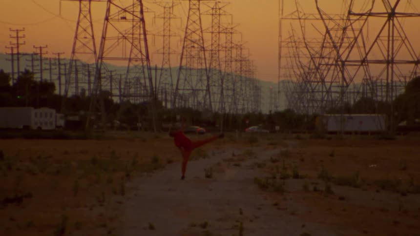 Human dancing outdoors