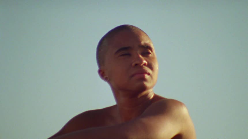 Man thinking in desert
