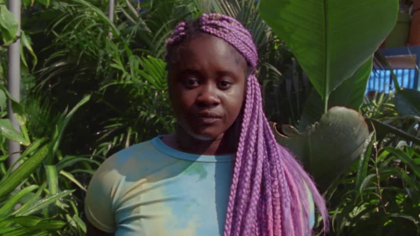 A portrait of a woman outdoors