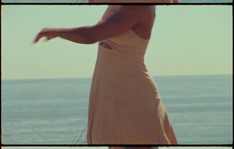 Woman dancing outdoors