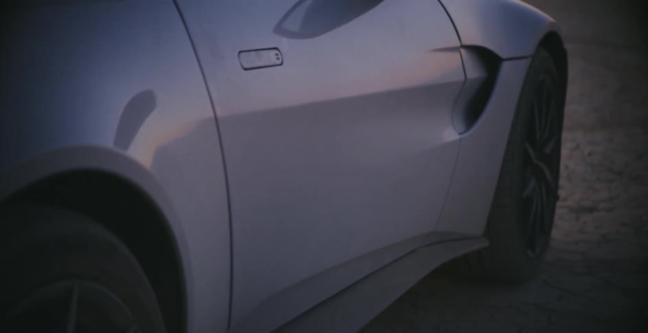 Car parked in desert