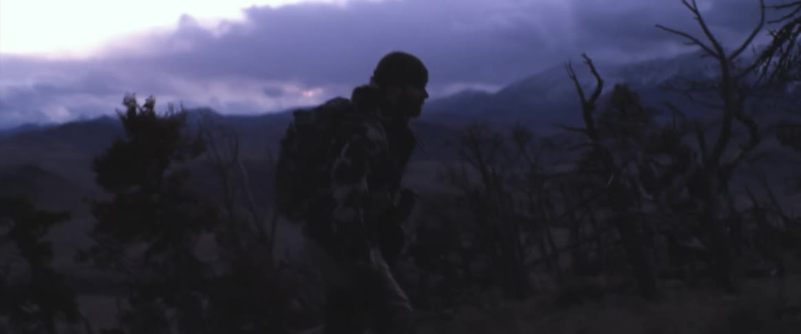 A man hiking through a forest
