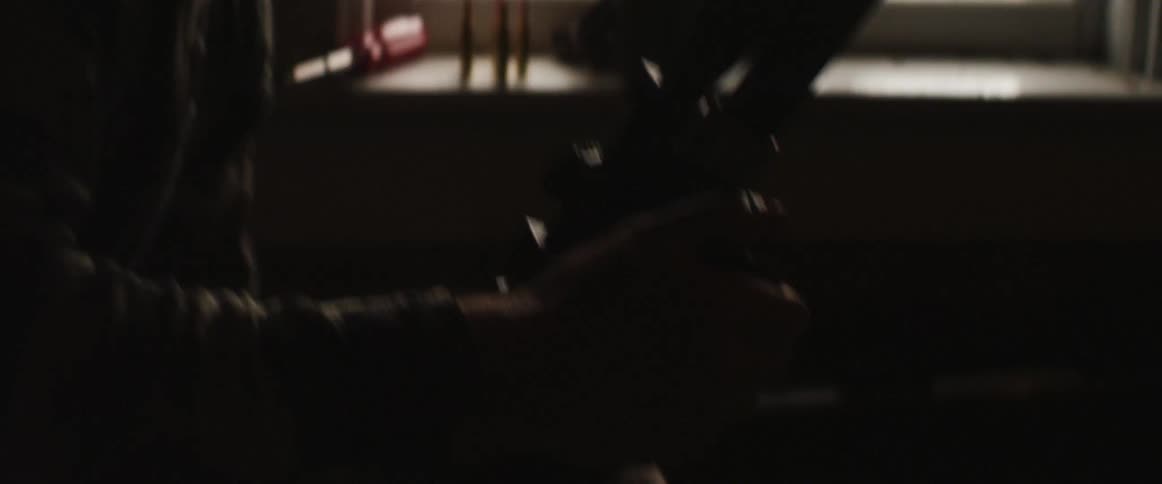 A man holds a gun in his house