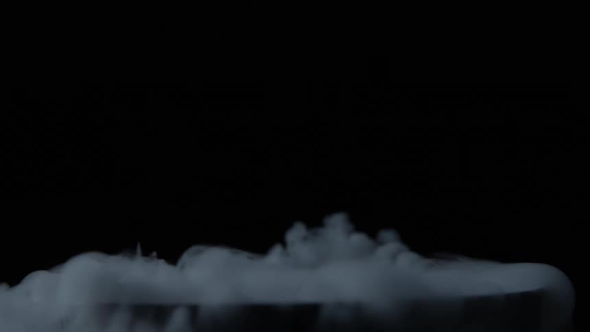 A view of a bubble of smoke popping