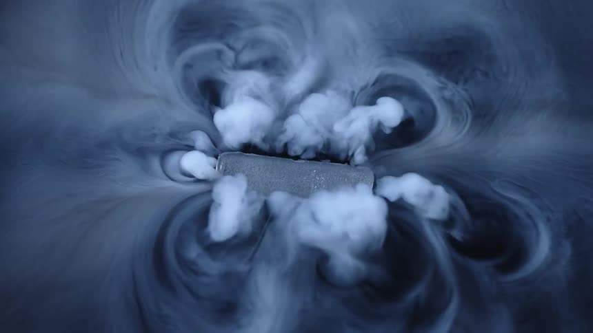 Black white and gray colors that look like liquid nitrogen