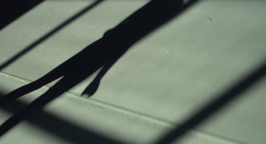 A person in a room walking