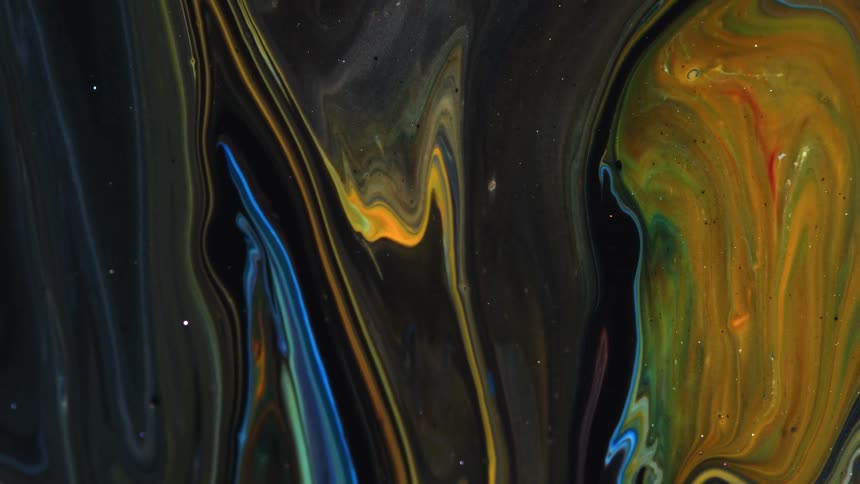 Paint on abstract artwork