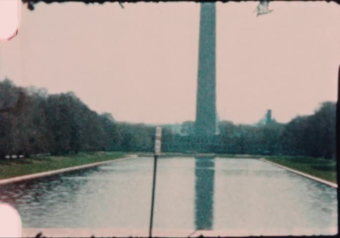Rain falls on the national mall and the washington monument