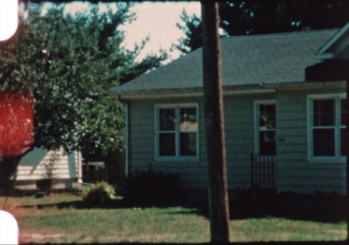 A Mid Century home in America with vintage film leader