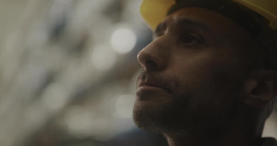 A person is working in a warehouse