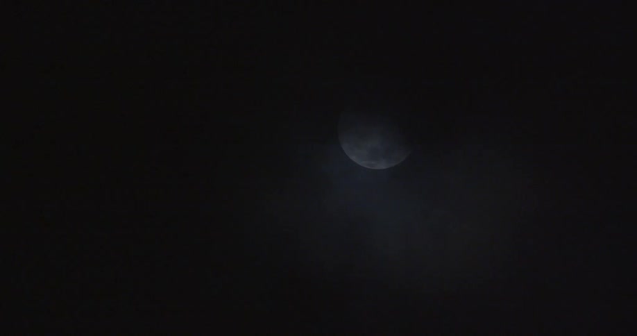Time lapse of moon in outer space rotating at night