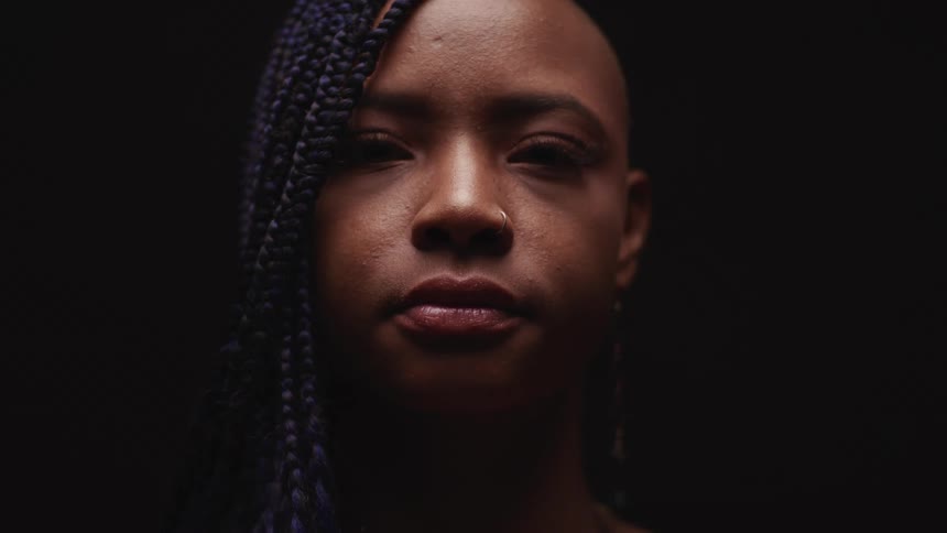 A close up portrait of a woman