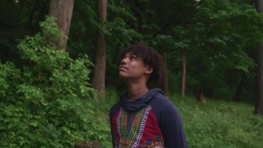 A man looking into the distance