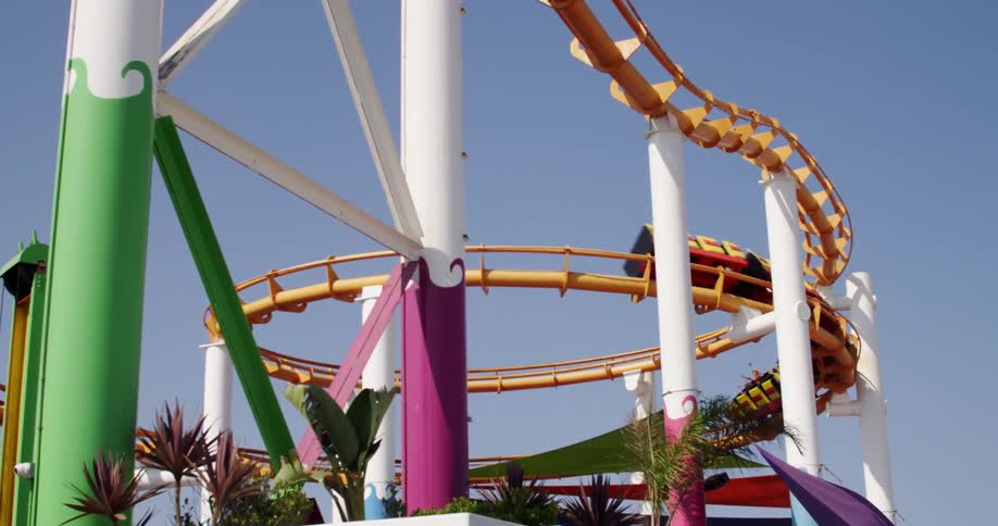 Roller coaster on Santa Monica Pier