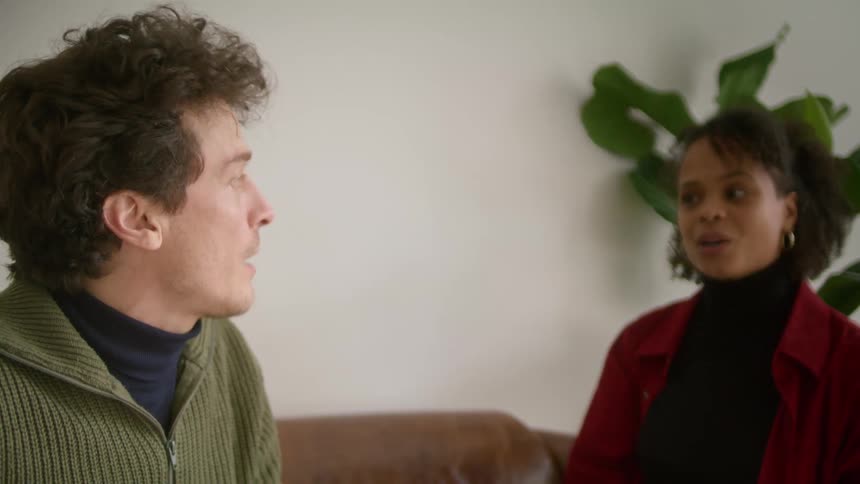 A man and woman singing together