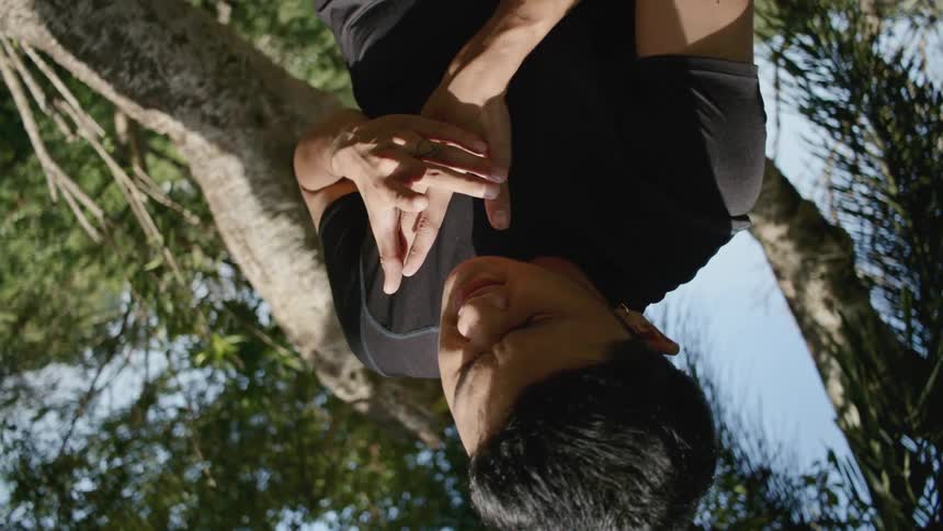 A male ballet dancer dancing outside