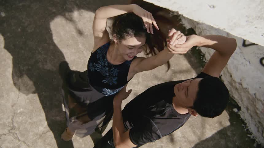 A man and woman dancing together