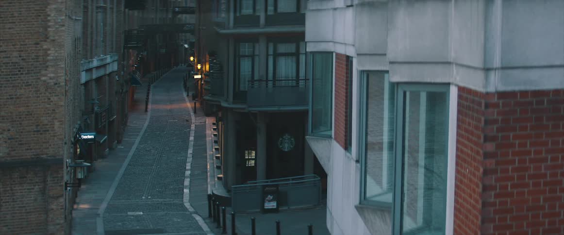 A view down a city street