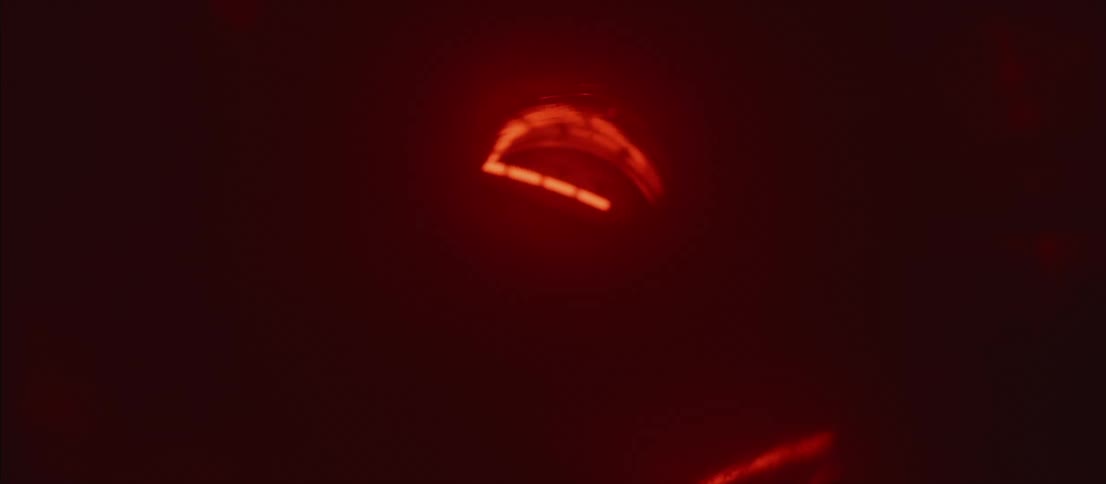 Red light flashes in the dark