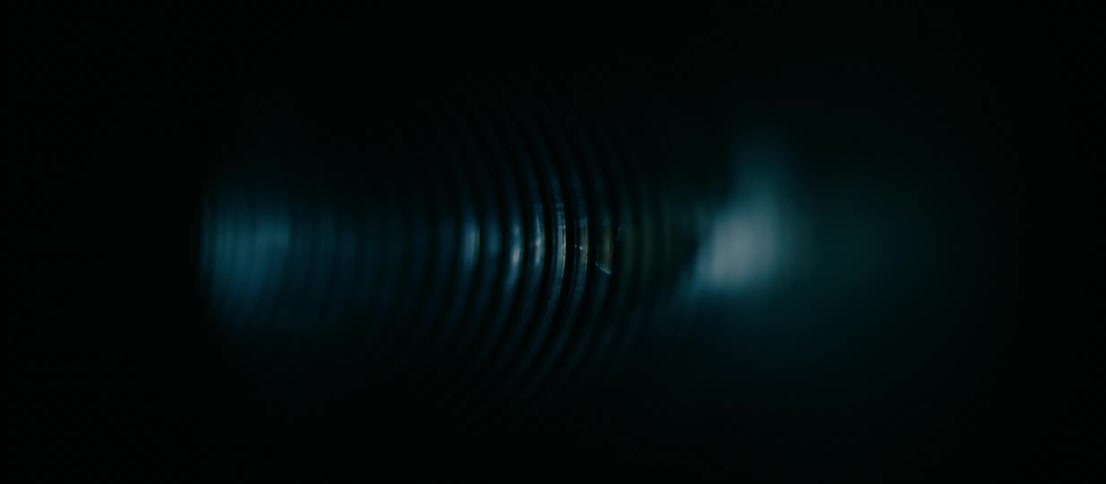 Lights flashing in darkness