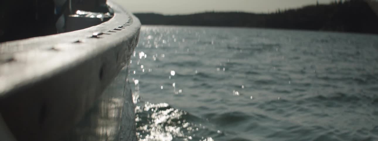 A boat moving through the water