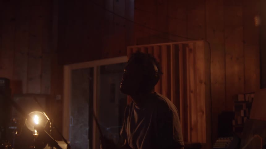 A man plays the drums