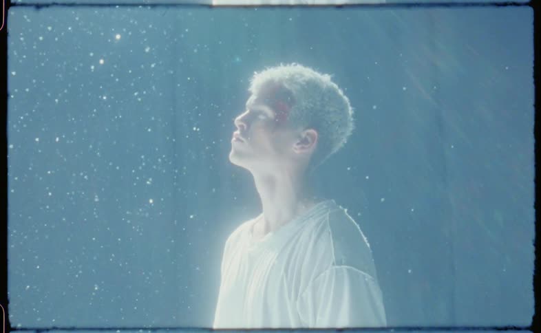 A person standing in snow