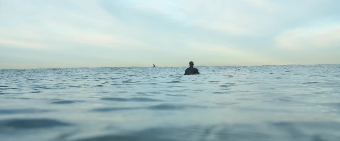 A man in the ocean