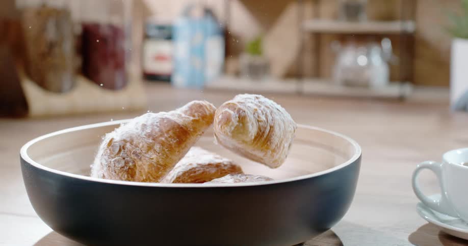 Food on a kitchen table is on display