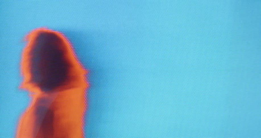 A digital display of a person is shown