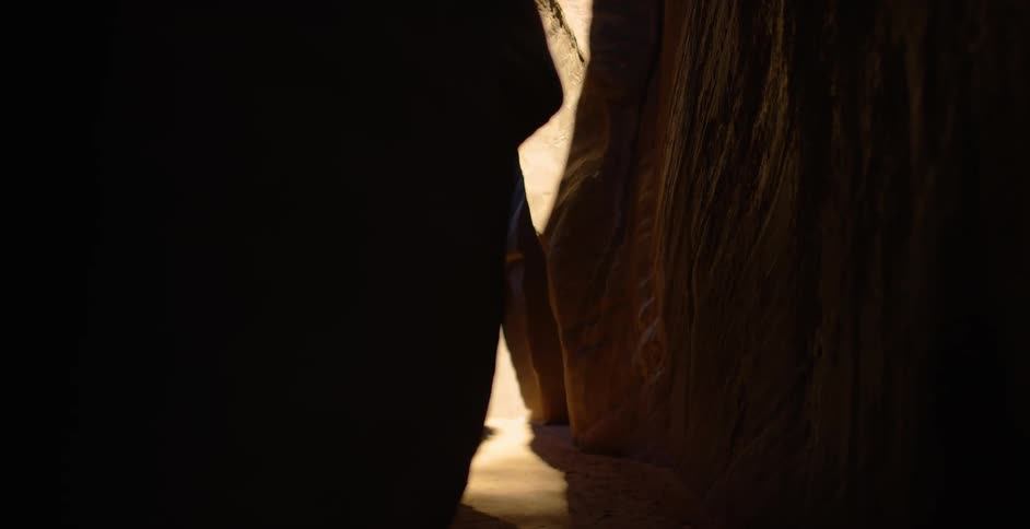 Sunlight shining in to a cave