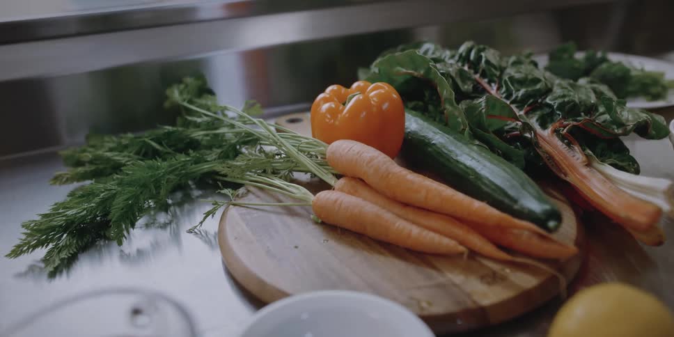 A view of food sitting on a table in a kitchen