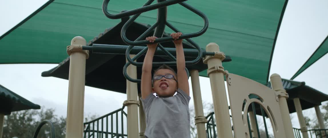 A child playing at a playground