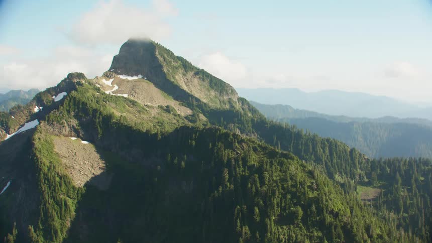 Orbiting shot of a mountain