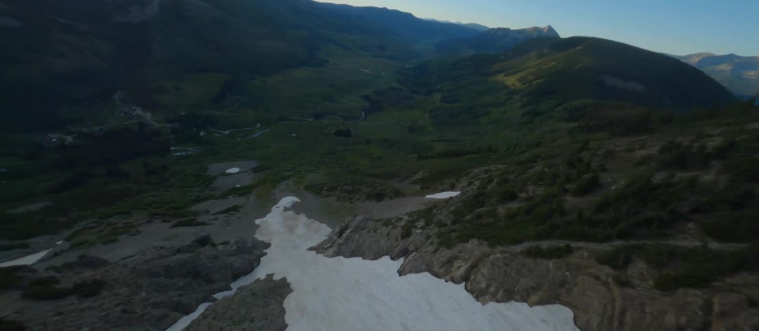 The slope on a mountain range