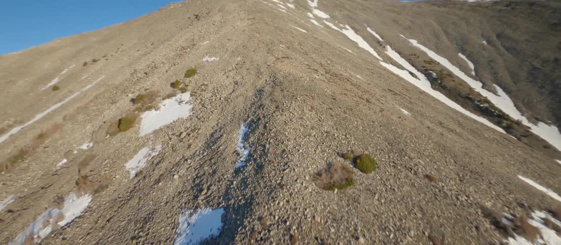 Snow is shown covering the mountain peaks