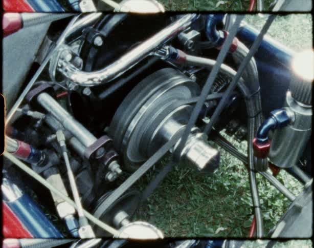 A close up of a car engine