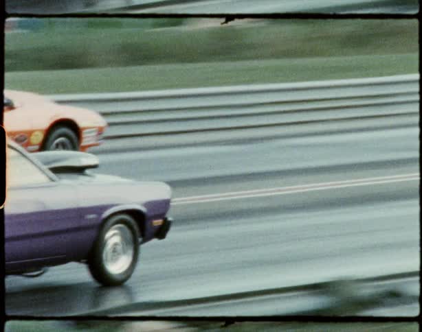 Two cars racing