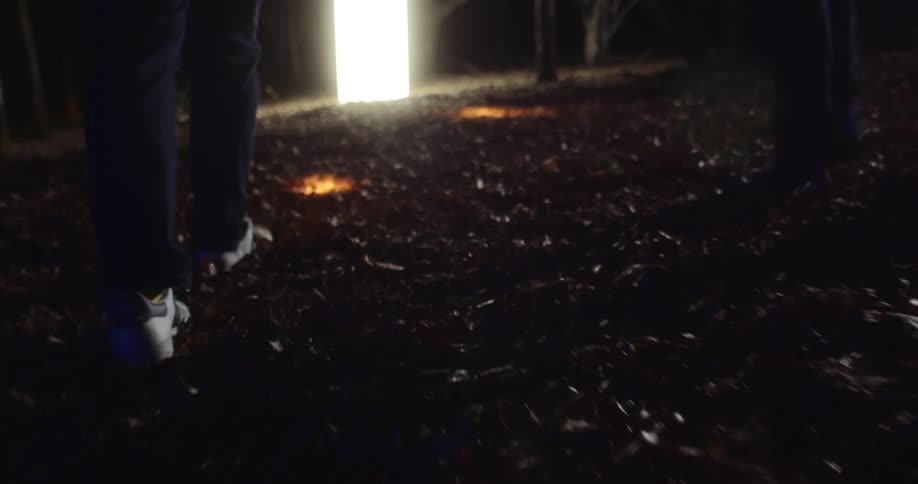 Two people walking
