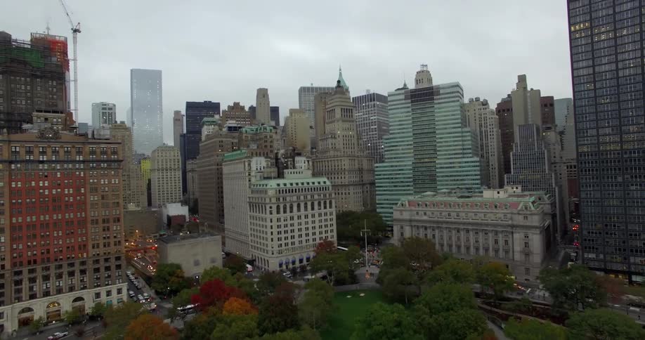 A city on an overcast day