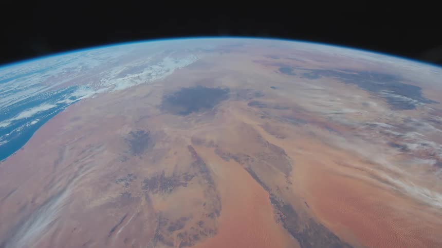 The planet earth with clouds and atmosphere with space in the background